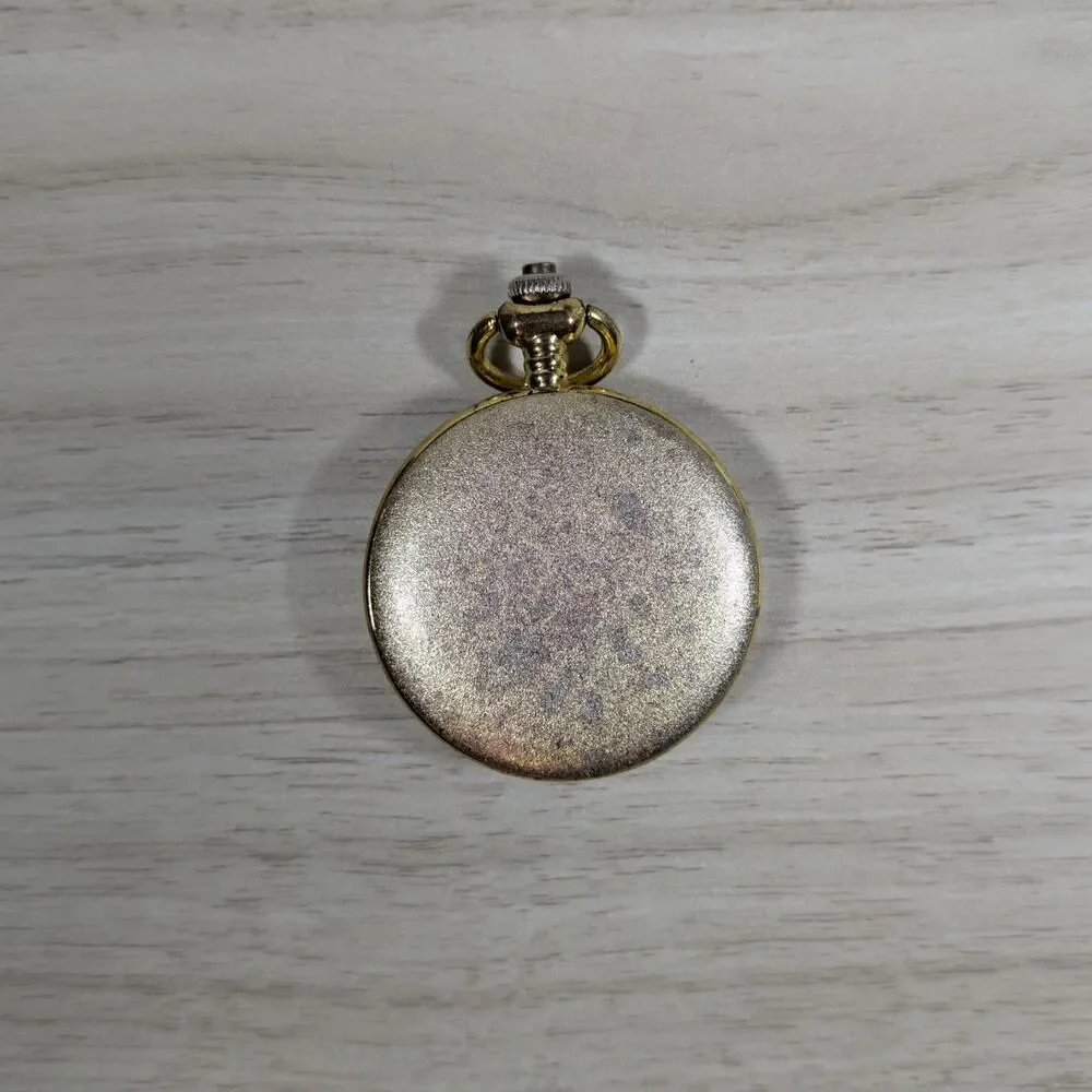 World's Best Dad Quartz Pocket Watch Gold Tone Father's Day Gift